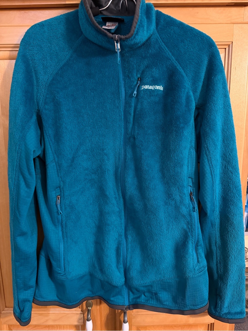Patagonia Kids Teal Full-Zip Fleece Jacket with Chest Pocket